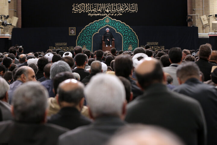 Imam Khamenei attends first night of mourning ceremony for Hazrat Zahra