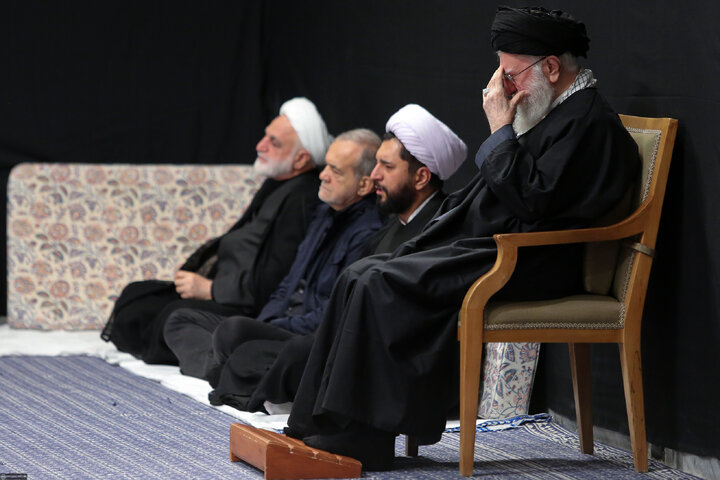 Imam Khamenei attends first night of mourning ceremony for Hazrat Zahra