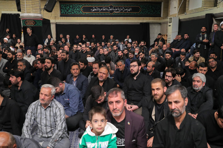 Imam Khamenei attends first night of mourning ceremony for Hazrat Zahra