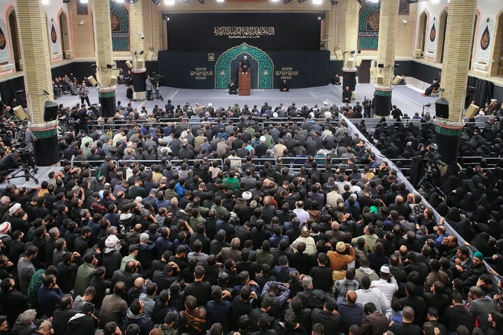 Imam Khamenei attends first night of mourning ceremony for Hazrat Zahra