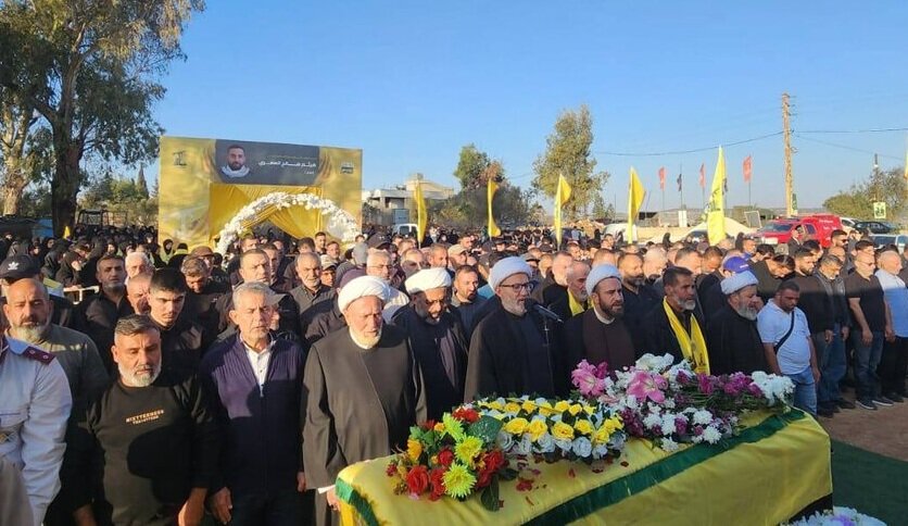 تشییع پیکر شهدای مقاومت، در مناطق بلیدا و فرون در جنوب لبنان برگزار شد + تصاویر