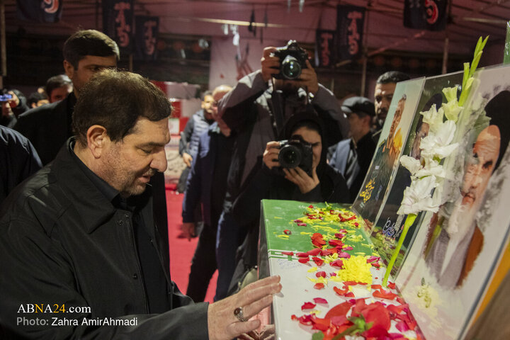آیین وداع با پیکر‌های مطهر ۱۰۰ شهید گمنام در موزه ملی انقلاب اسلامی و دفاع مقدس
