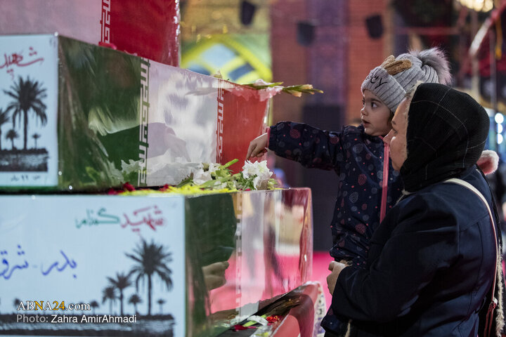 آیین وداع با پیکر‌های مطهر ۱۰۰ شهید گمنام در موزه ملی انقلاب اسلامی و دفاع مقدس