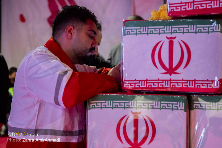 آیین وداع با پیکر‌های مطهر ۱۰۰ شهید گمنام در موزه ملی انقلاب اسلامی و دفاع مقدس