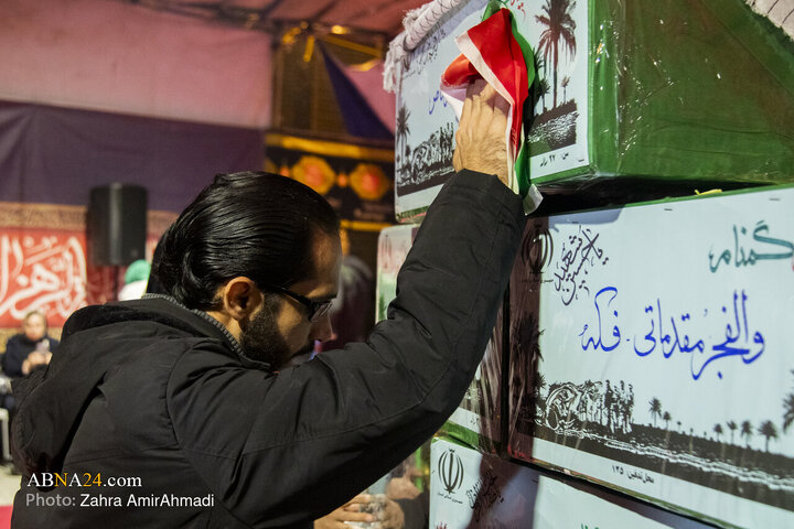 آیین وداع با پیکر‌های مطهر ۱۰۰ شهید گمنام در موزه ملی انقلاب اسلامی و دفاع مقدس