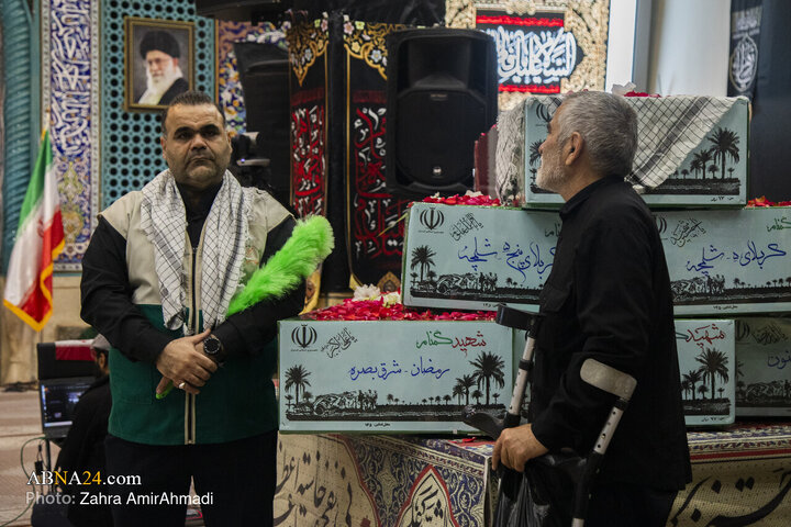 آیین وداع با پیکر‌های مطهر ۱۰۰ شهید گمنام در موزه ملی انقلاب اسلامی و دفاع مقدس