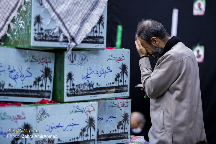 آیین وداع با پیکر‌های مطهر ۱۰۰ شهید گمنام در موزه ملی انقلاب اسلامی و دفاع مقدس