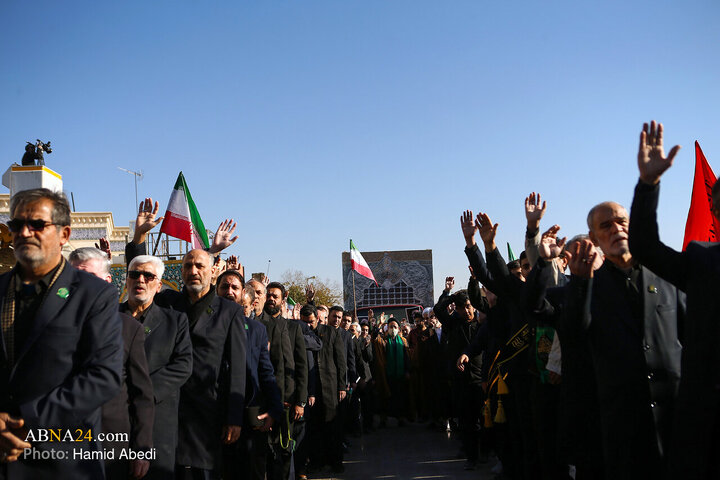 تشییع پیکر ۷ شهید گمنام همزمان با شهادت حضرت فاطمه زهرا(س) در قم