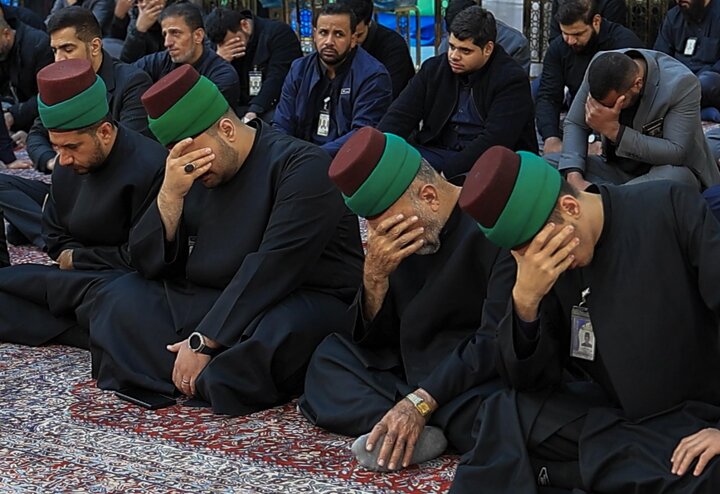 تقرير مصور/ إقامة مجلس عزاء لإحياء ذكرى شهادة السيدة الزهراء (عليها السلام) في صحن أبي الفضل العباس (عليه السلام)