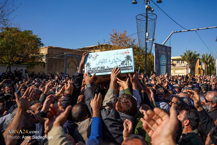 تشییع پیکر ۱۲ شهید گمنام همزمان با شهادت حضرت فاطمه زهرا (س) در شیراز