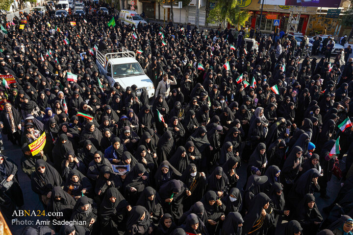 تشییع پیکر ۱۲ شهید گمنام همزمان با شهادت حضرت فاطمه زهرا (س) در شیراز