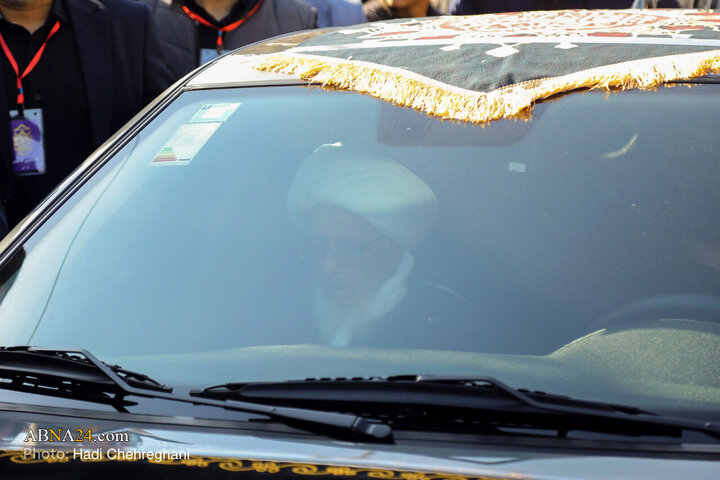 دسته عزای شهادت حضرت فاطمه زهرا(س) با حضور آیت‌الله وحیدخراسانی