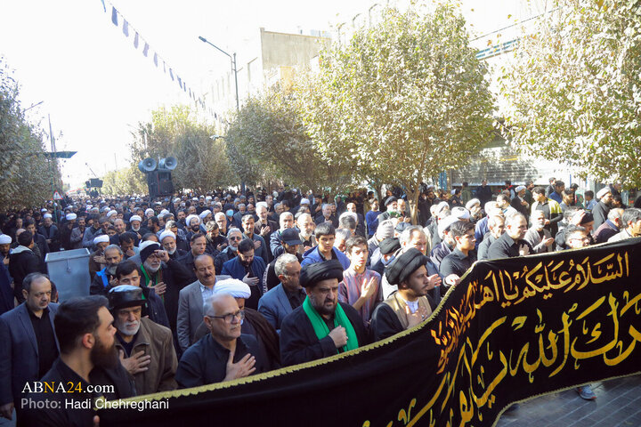 دسته عزای شهادت حضرت فاطمه زهرا(س) با حضور آیت‌الله وحیدخراسانی