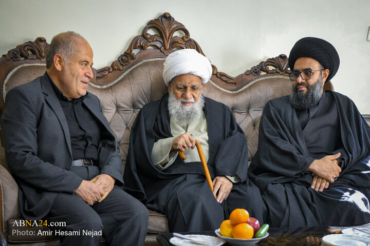 بازدید آیت‌الله کریمی جهرمی از کارگاه دوخت پوش‌های داخل ضریح‌های مطهر در اصفهان