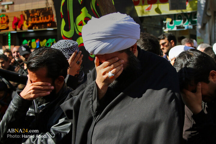 Informe fotográfico |  Procesión de duelo por el martirio de la Excelencia Fátima al-Zahra (la paz sea con ella) con la presencia del Ayatolá al-Uzmá Vahid Khorasani