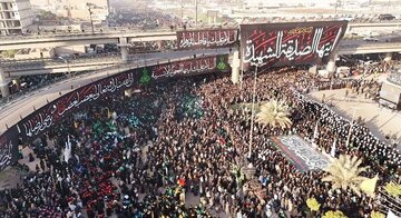 تشییع نمادین پیکر حضرت فاطمه‌(س) در نجف اشرف + عکس