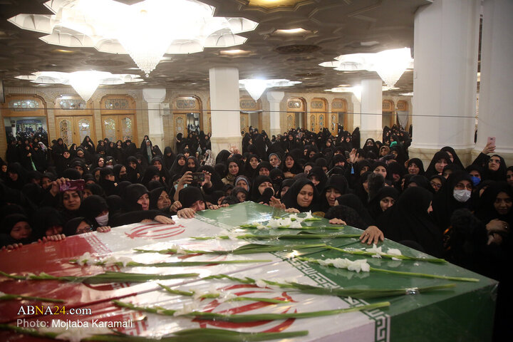 Photos: Farewell Ceremony for unidentified martyrs at Hazrat Masoumeh holy shrine