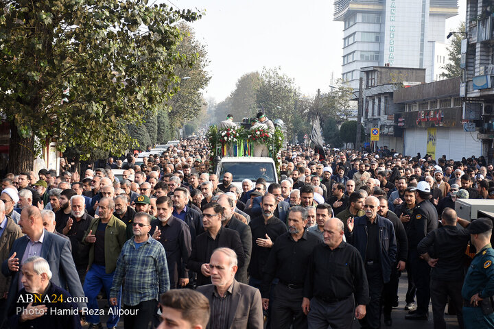 Photos: Funeral ceremony of 7 unidentified martyrs held in Rasht