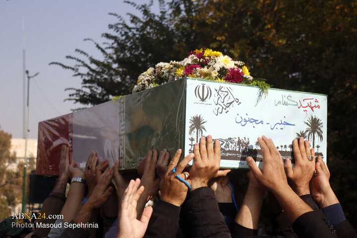 Photos: Funeral ceremony of 4 unidentified martyrs held in Tabriz