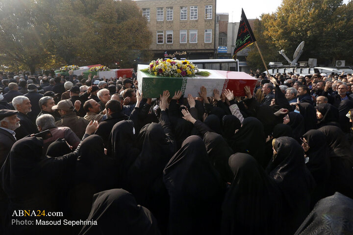 Photos: Funeral ceremony of 4 unidentified martyrs held in Tabriz