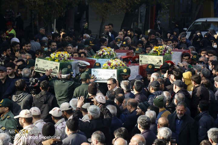 Photos: Funeral ceremony of 4 unidentified martyrs held in Tabriz