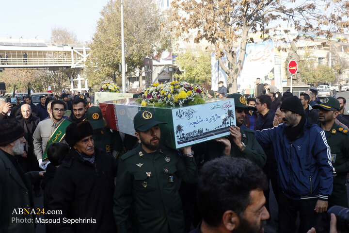 Photos: Funeral ceremony of 4 unidentified martyrs held in Tabriz