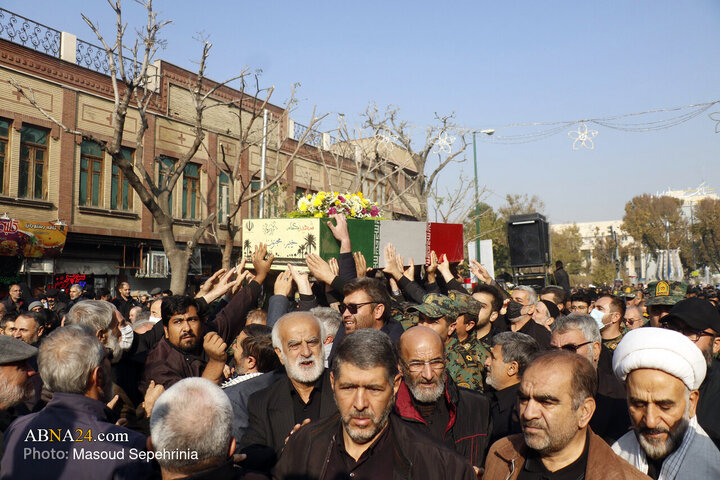 Photos: Funeral ceremony of 4 unidentified martyrs held in Tabriz