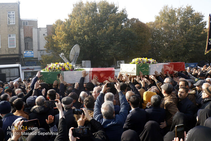 Photos: Funeral ceremony of 4 unidentified martyrs held in Tabriz