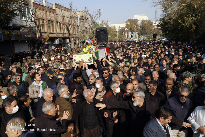 Photos: Funeral ceremony of 4 unidentified martyrs held in Tabriz