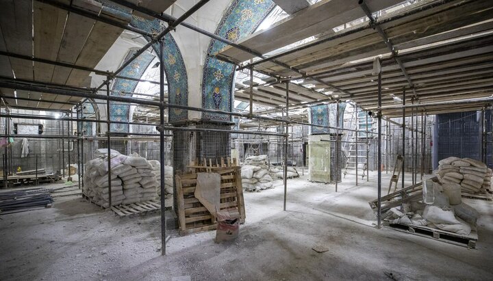 تقرير مصور/ تواصل العمل في مشروع سرداب باب قبلة لحرم الإمام الحسين (ع)