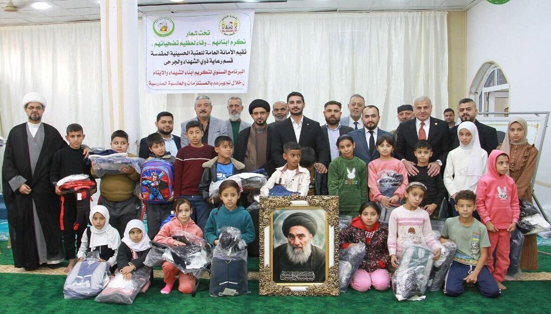 وفد العتبة الحسينية يصل كركوك لتكريم أبناء الشهداء والأيتام وتلبية احتياجات عوائلهم