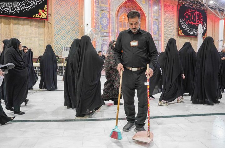 تقرير مصور/ مركز قنبر يضع خطة خدمية خاصة بإحياء يوم شهادة السيدة فاطمة الزهراء(ع) في حرم امير المؤمنين(ع)