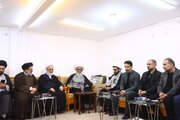  آية الله النجفي يستقبل آية الله أعرافي والوفد المرافق له