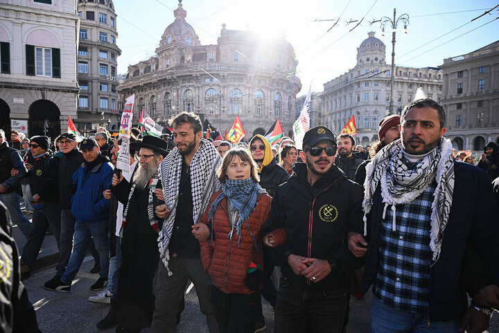 Informe fotográfico | Las protestas pro-Palestina paralizan Italia y alteran vuelos y servicios ferroviarios