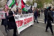 Manifestações em massa pró-Palestina em Paris exigem cessar-fogo permanente em Gaza
