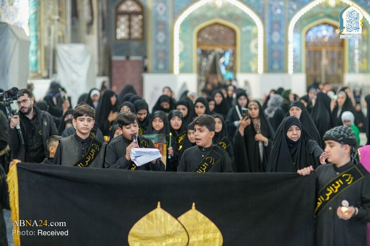دسته‌ عزای نوجوانان در حرم کاظمین شهادت حضرت فاطمه زهرا