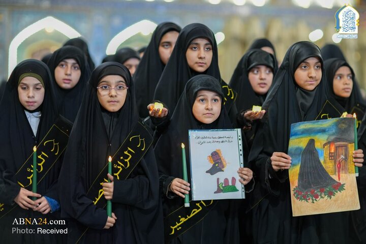 دسته‌ عزای نوجوانان در حرم کاظمین شهادت حضرت فاطمه زهرا