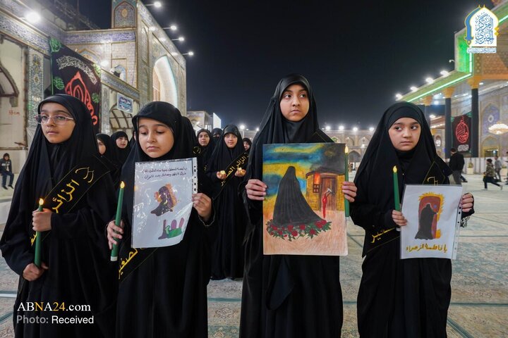 دسته‌ عزای نوجوانان در حرم کاظمین شهادت حضرت فاطمه زهرا