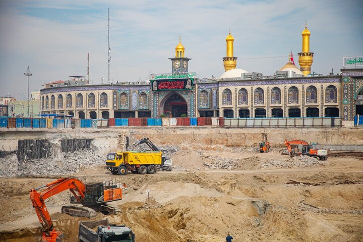 Informe fotográfico | El Santuario del Imam Huséin (P) avanza en las obras del proyecto del patio del Imam Hasan (PB)