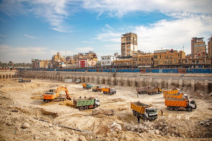 Informe fotográfico | El Santuario del Imam Huséin (P) avanza en las obras del proyecto del patio del Imam Hasan (PB)