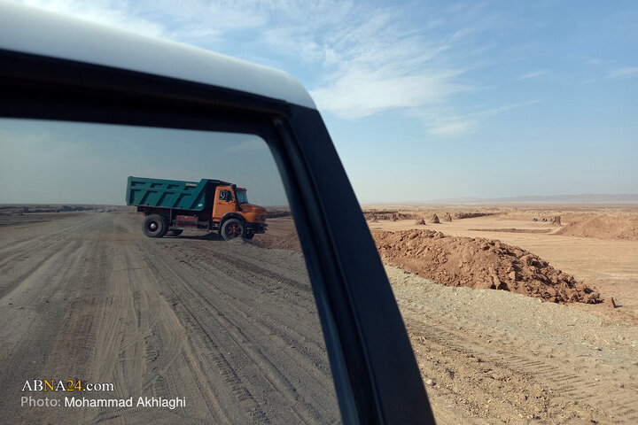 بازدید خبرنگاران از پروژه در حال ساخت فرودگاه بین المللی قم