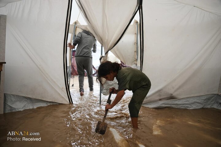 ဂါဇာတွင် ဆောင်းရာသီမိုးရွာသွန်းမှုသည် နှစ်နှစ်ကြာစစ်ပွဲအပြီး ပါလက်စတိုင်းလူမျိုးများအတွက် ဒုက္ခ အသစ် တစ်ခု ဖြစ် ။ ။ Photos