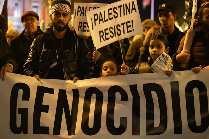 Informe fotográfico |Manifestación en Madrid condena el plan colonial de Trump y Netanyahu contra Gaza