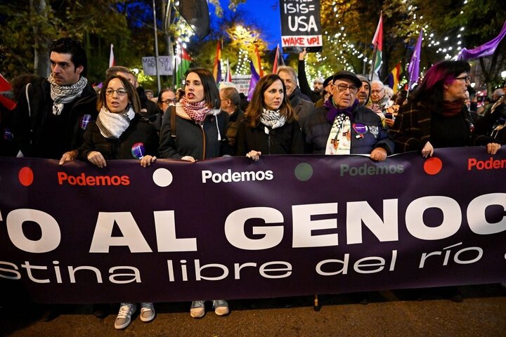 Informe fotográfico |Manifestación en Madrid condena el plan colonial de Trump y Netanyahu contra Gaza