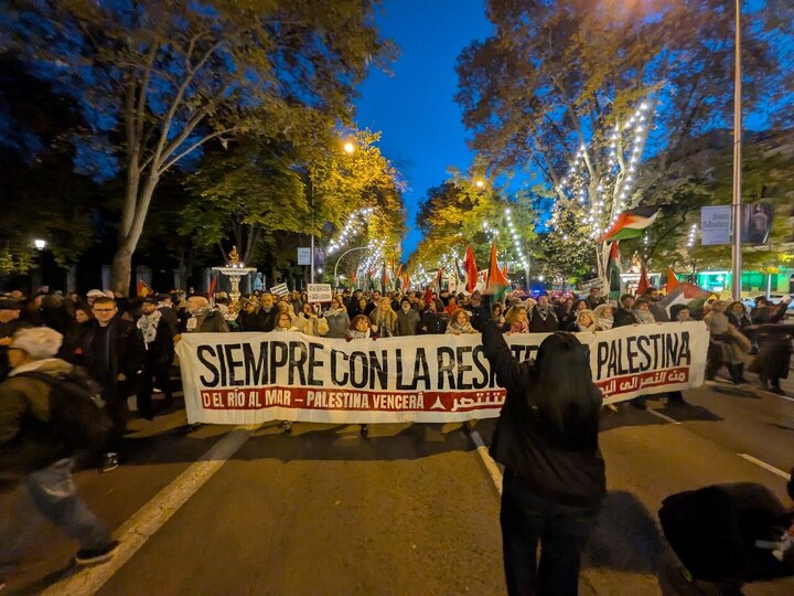Informe fotográfico |Manifestación en Madrid condena el plan colonial de Trump y Netanyahu contra Gaza