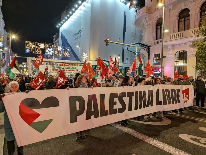 Informe fotográfico |Manifestación en Madrid condena el plan colonial de Trump y Netanyahu contra Gaza