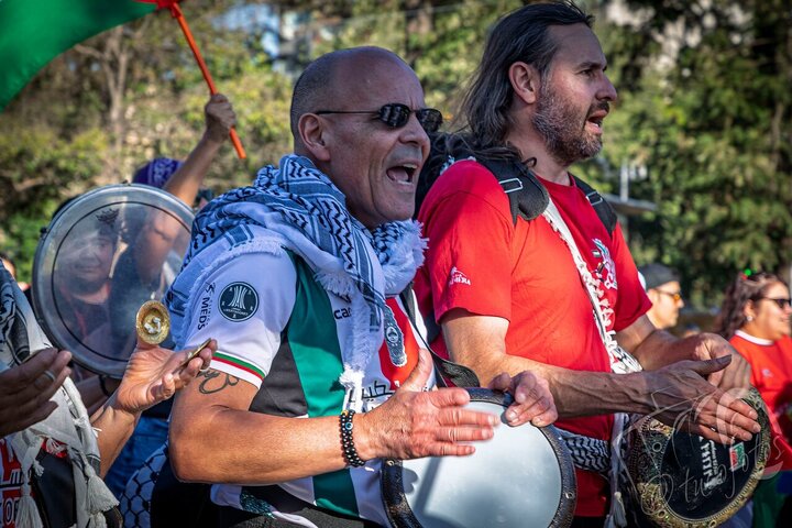 Informe fotográfico |Día Internacional de Solidaridad con Palestina en Santiago de Chile: policía reprime a manifestantes pacíficos