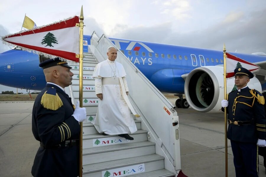 Pope Leo XIV begins three-day visit to Lebanon