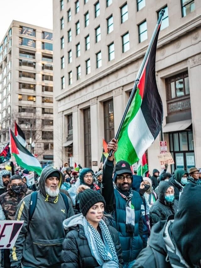 آمریکہ کے شہر بالتیمور میں فلسطین کی حمایت میں احتجاجی ریلی+ تصاویر