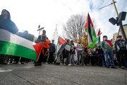 Informe fotográfico | Marcha del Día de la Solidaridad en la localidad de El Astillero, España, exigiendo el fin del genocidio en Palestina